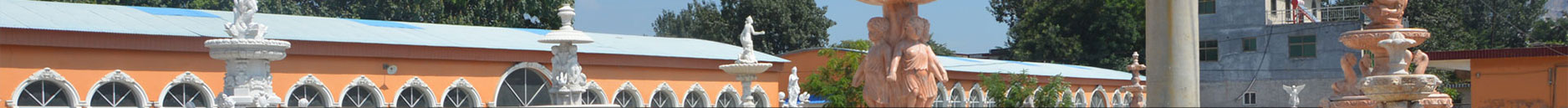 White Marble Wall Fountain with Statuary Garden Decor for Sale MOKK-758
