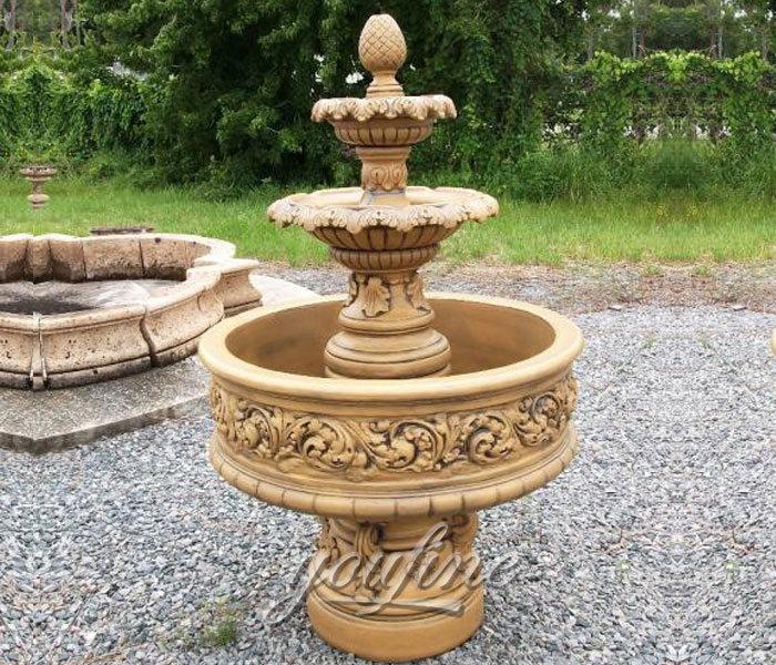 Small carved marble tiered water fountains outdoor for sale