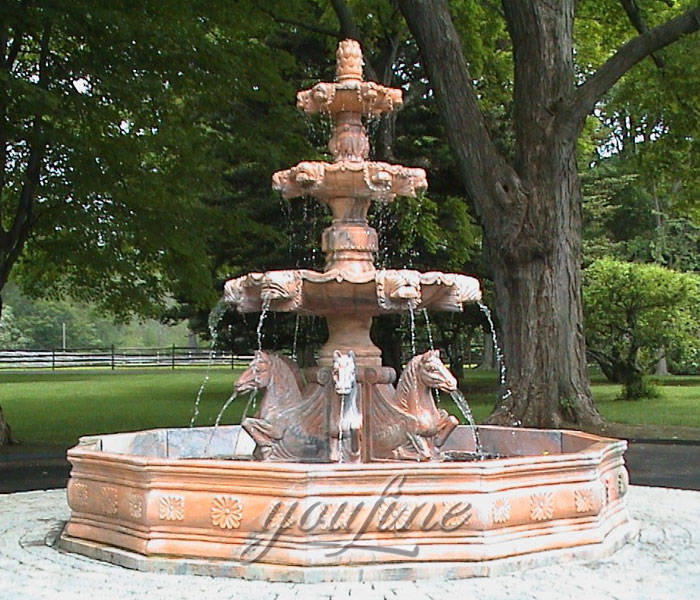 Hot selling tiered sunset marble water fountain outdoor for hotel