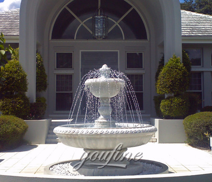 Indoor stone tiered water fountain for home decor