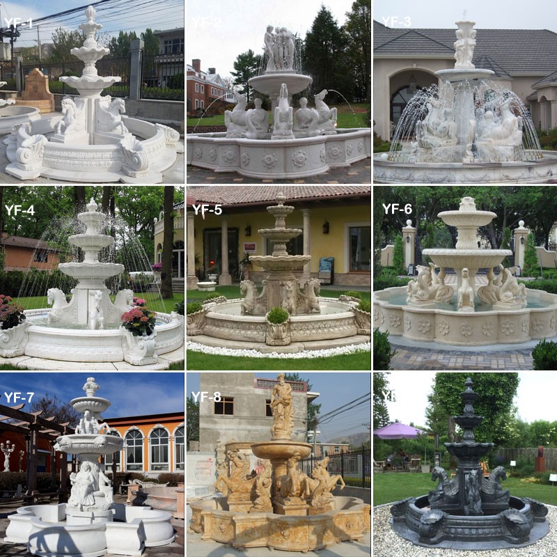 Fountain in home garden