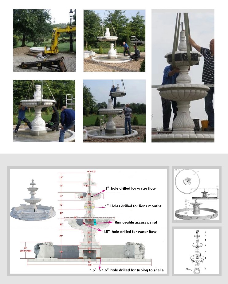 Professional designers and installation teams guarantee the installation of fountains in an all-round way