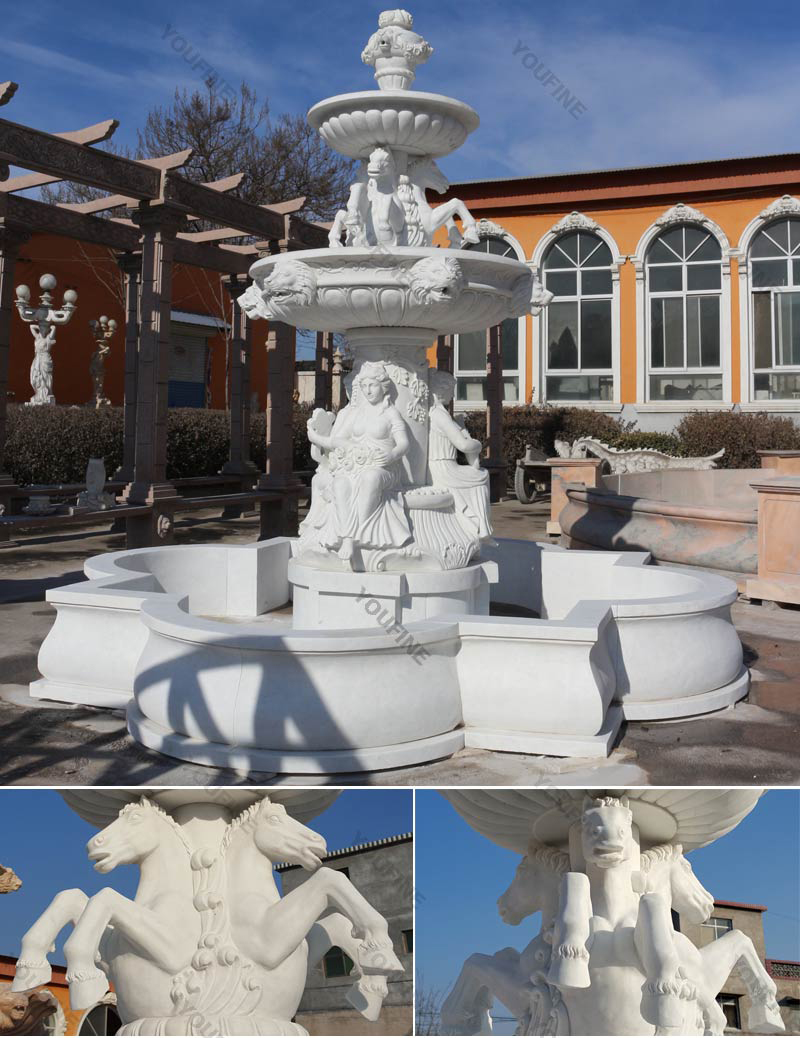 Marble Animal and Character Sculpture Decorative Fountain