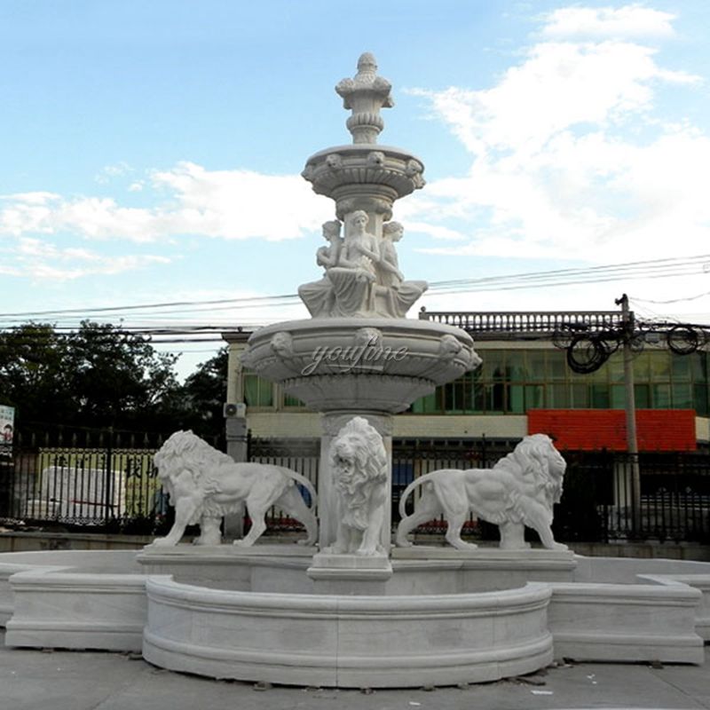 Outdoor Garden Decoration Marble Animal Fountain for Sale MOKK-03