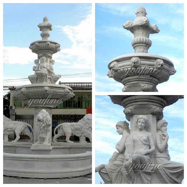 Outdoor Garden Decoration Marble Animal Fountain for Sale MOKK-03