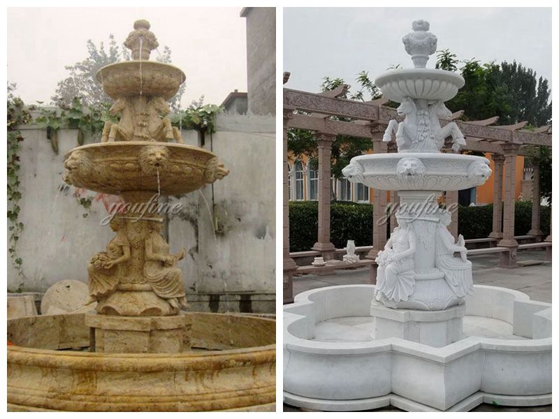 Marble Animal and Character Sculpture Decorative Fountain