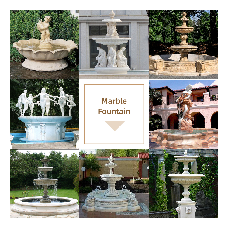 White Marble Layered Fountain