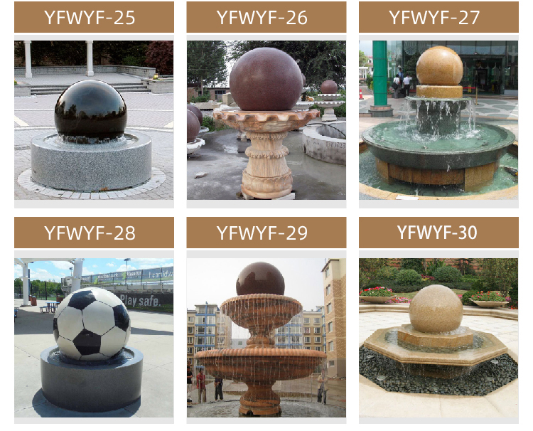 Online Marble Fountain Stone Rolling Ball Fountain for Sale MOKK-88