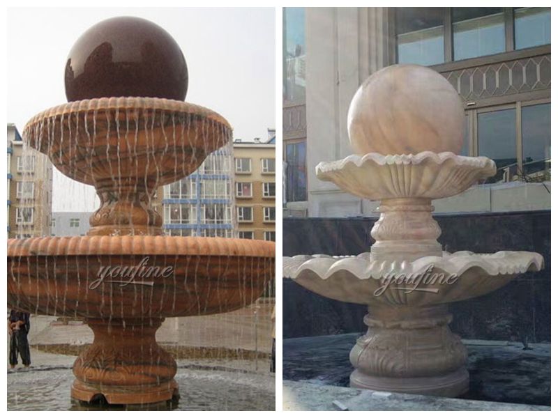 Online Marble Fountain Stone Rolling Ball Fountain for Sale MOKK-88