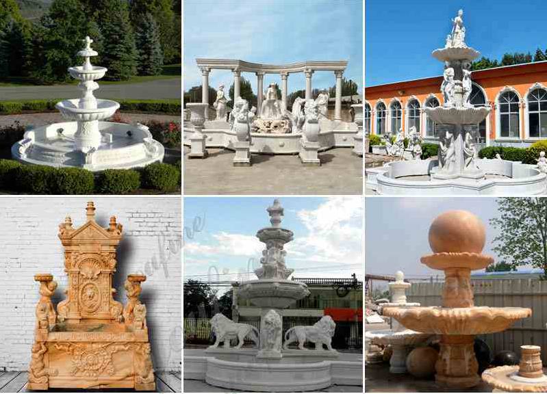 Marble Carved Garden Water Fountain Usage