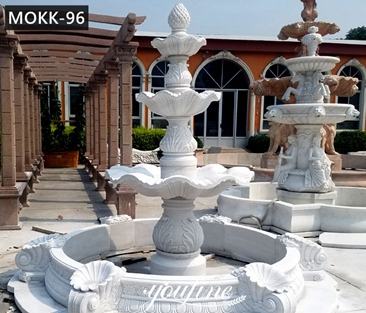 Cheap Simple 3 Tiered Marble Water Fountain Garden Decor for Sale MOKK-96