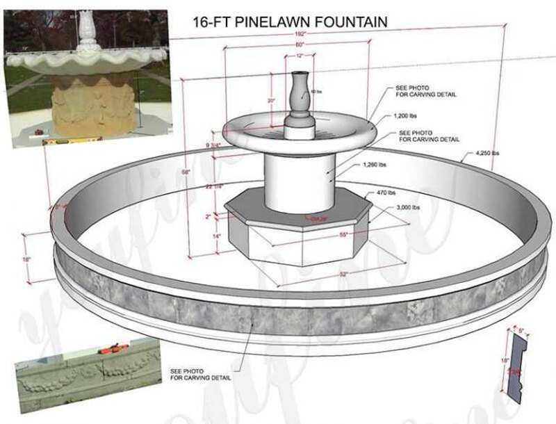 Small Cheap White Marble Fountain for Garden Installation Guidance