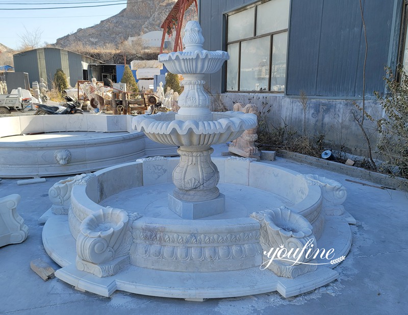 Small cheap white marble fountain for garden