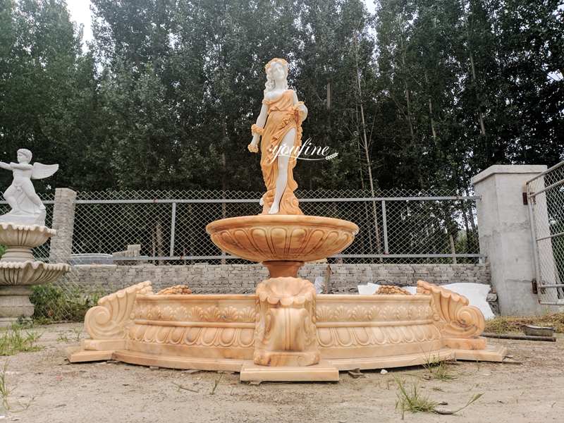 Large Outdoor Marble Fountain with Lady Statue for Sale MOKK-786