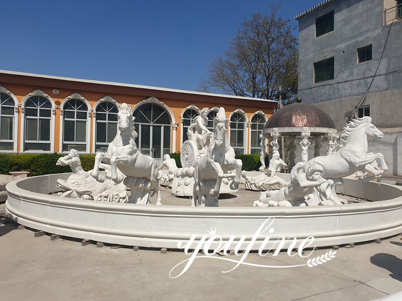 Large Poseidon Trevi fountain Marble Statue for Campus MOKK-807