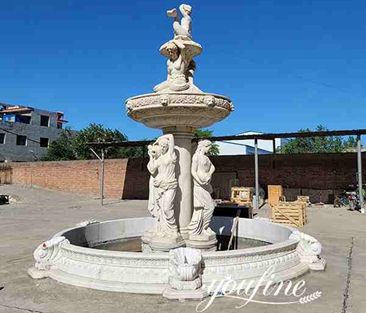 Natural Stone Carved Figure Marble Water Fountain for Sale MOKK-742