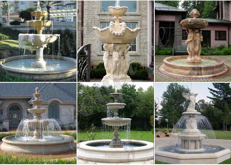 hand carved stone fountains