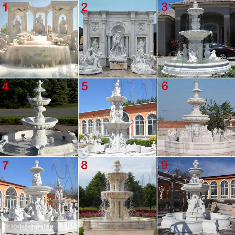 marble water fountain,