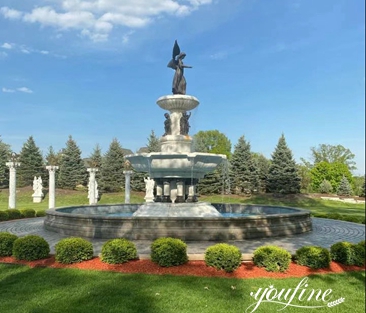 Hand Carved Large White Marble Fountain Garden Decor for Sale MOKK-580