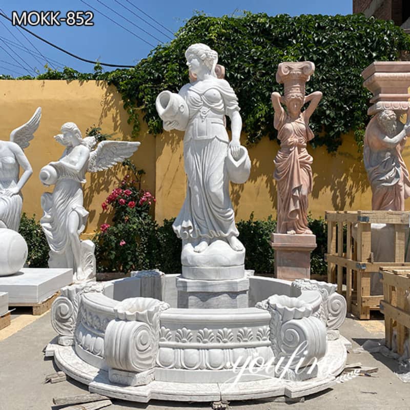 Natural Marble White Garden Statue Fountain from Factory Supply MOKK-852