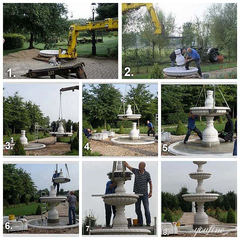 outdoor marble fountain