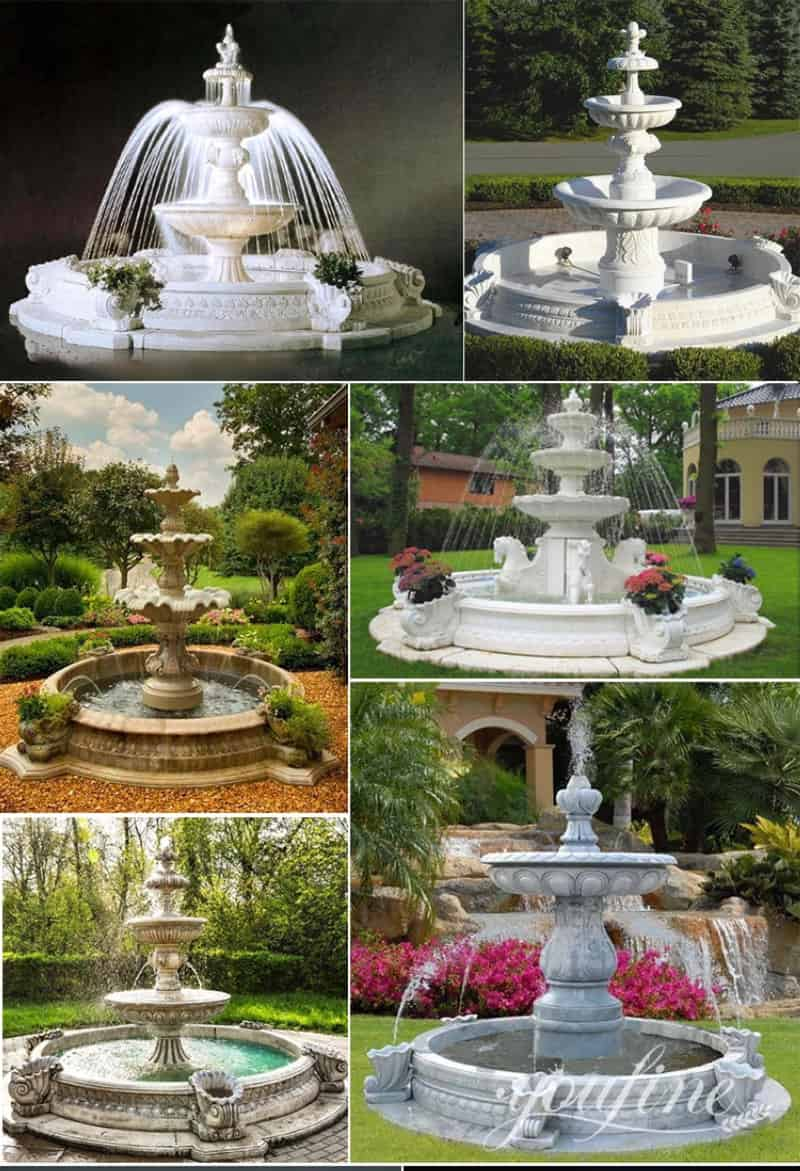 white marble fountain