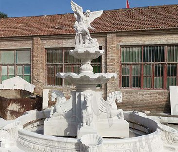 Natural White Marble Fountain Garden Decor for Sale MOKK-584