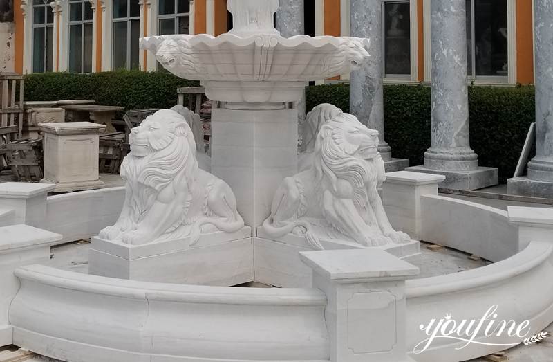 marble lion fountain - YouFine Sculpture