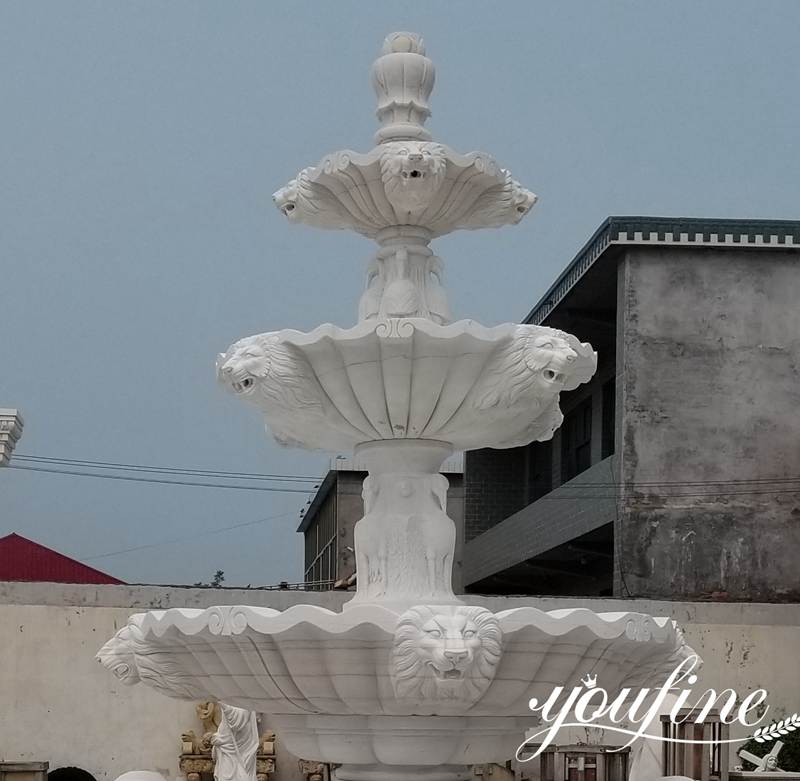 marble lion head fountain - YouFine Sculpture