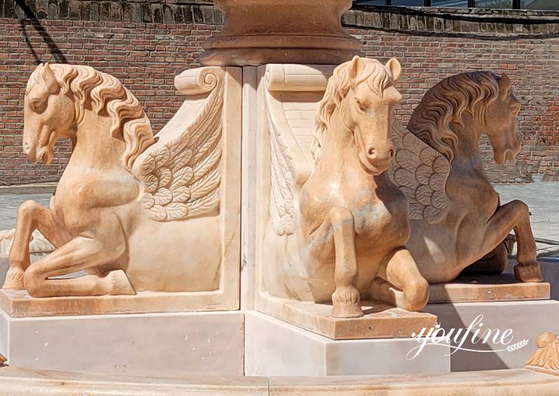 outdoor horse water fountain-YouFine Sculpture (3)