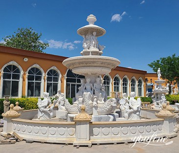 Luxurious Marble Statuary Water Fountain Garden Decor for Sale MOKK-882