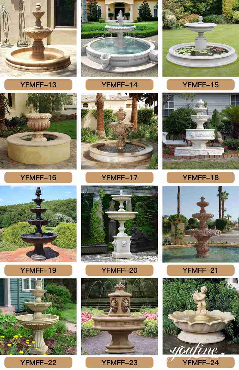 marble fountain for garden-YouFine Sculpture