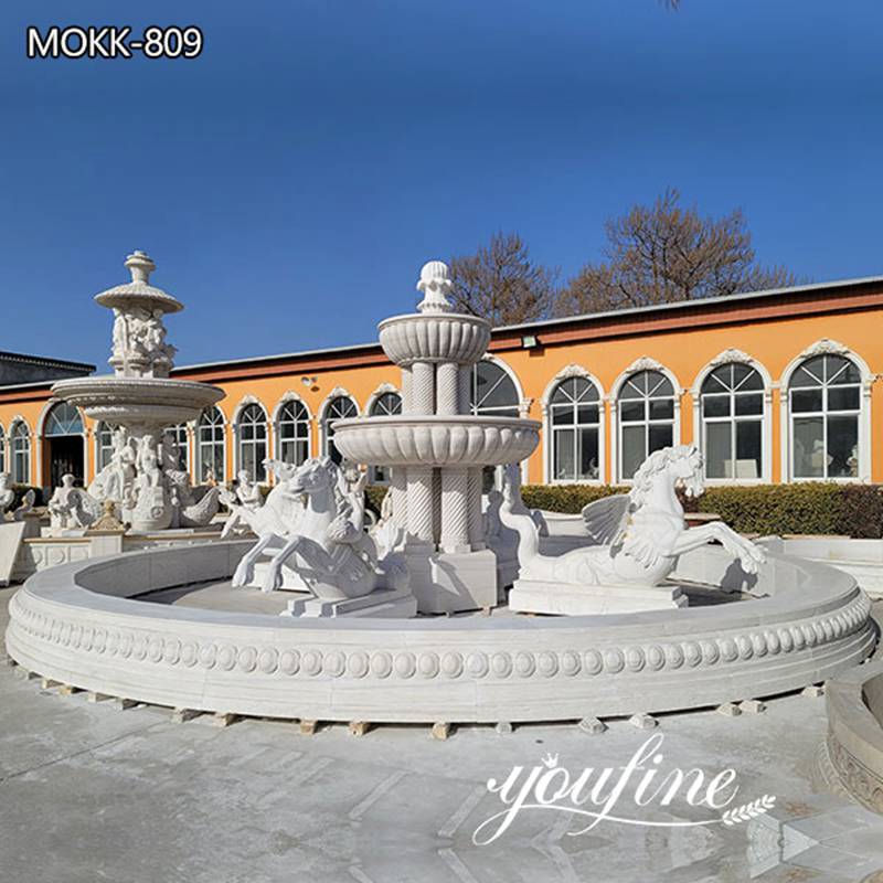 Marble Large Outdoor Fountains with Pool for MOKK-809 (2)