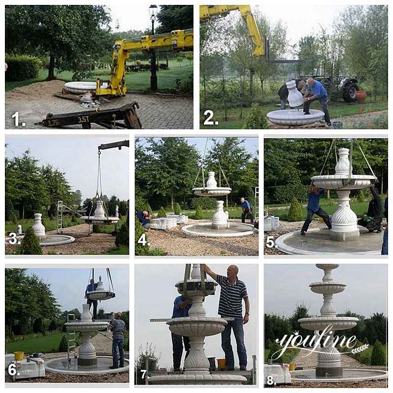 tiered water fountains -YouFine Sculpture