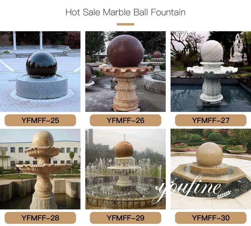 rolling ball water fountain -YouFine Sculpture