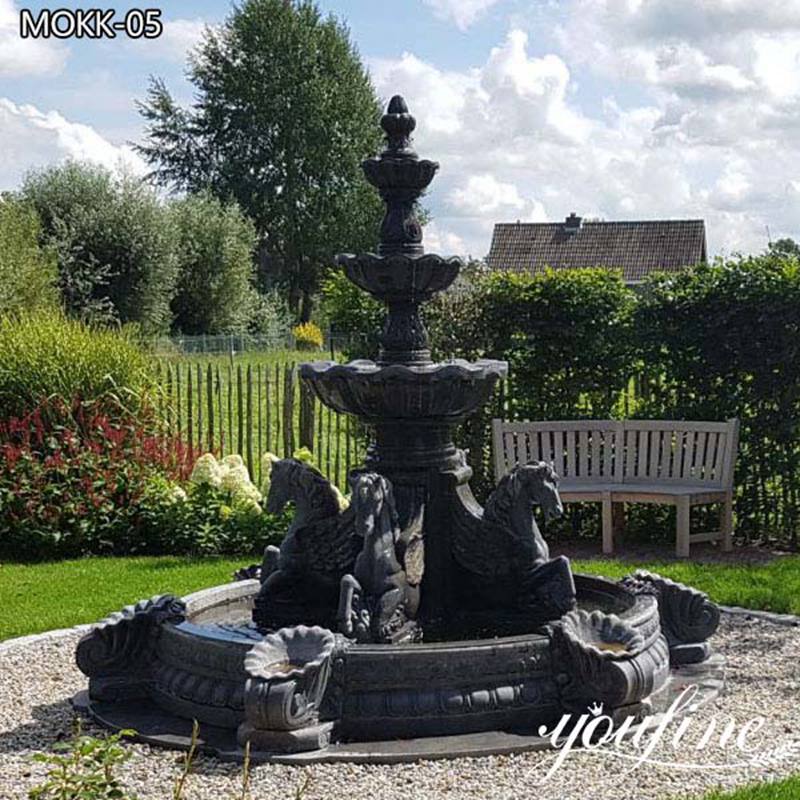 Large Outdoor Marble Horse Fountains for sale MOKK-05