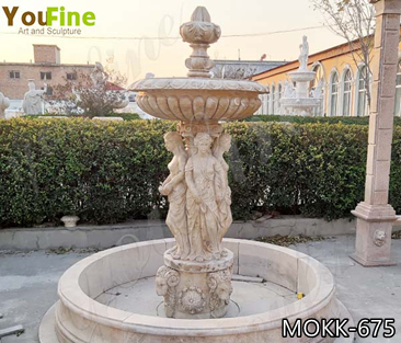 vintage Marble Water Fountain with Lady Statue at Best Price MOKK-675