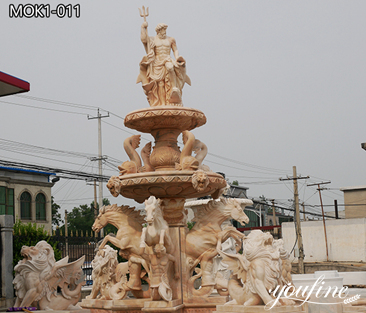 Luxury Large Marble Fountain Outdoor Decor Manufacturer MOK1-011