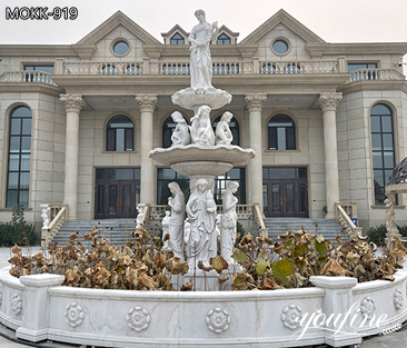 Luxury Large Marble Water Fountain Outdoor Decor Supplier MOKK-919