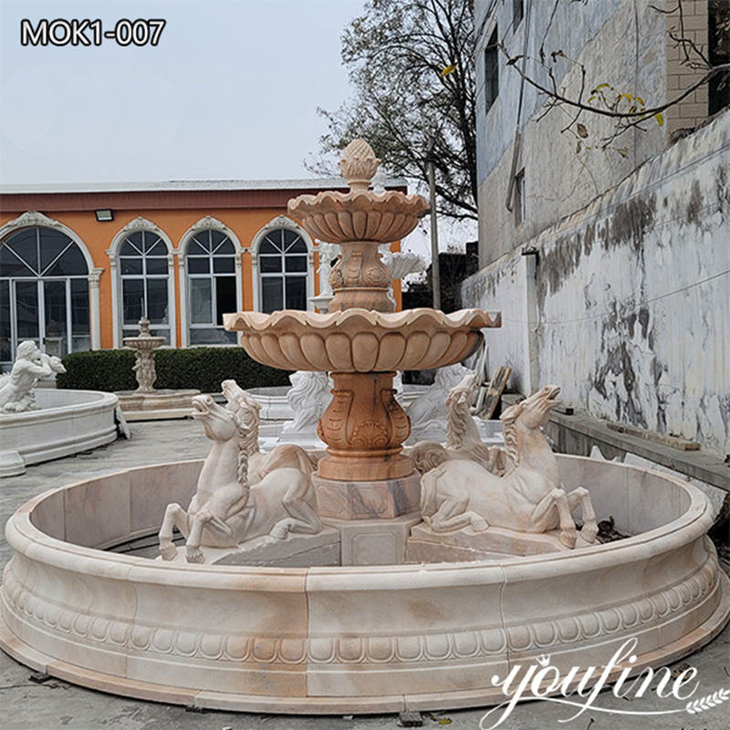 marble horse fountain -YouFine Sculpture