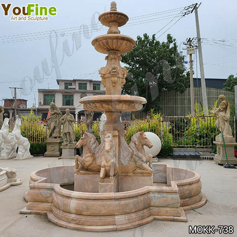 marble horse fountain -YouFine Sculpture