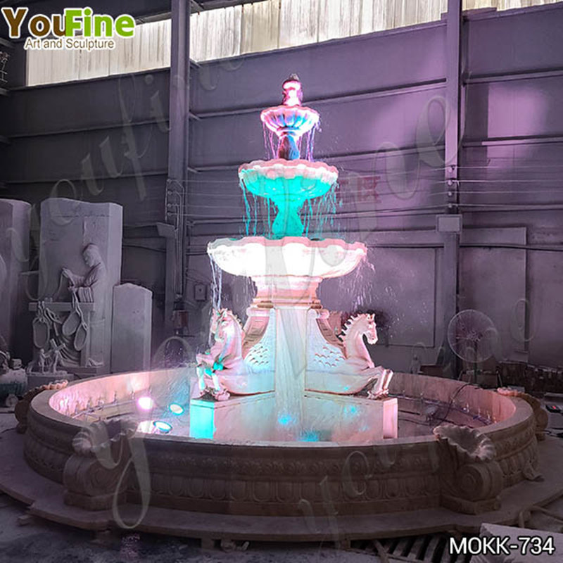 three tier garden fountain -YouFine Sculpture