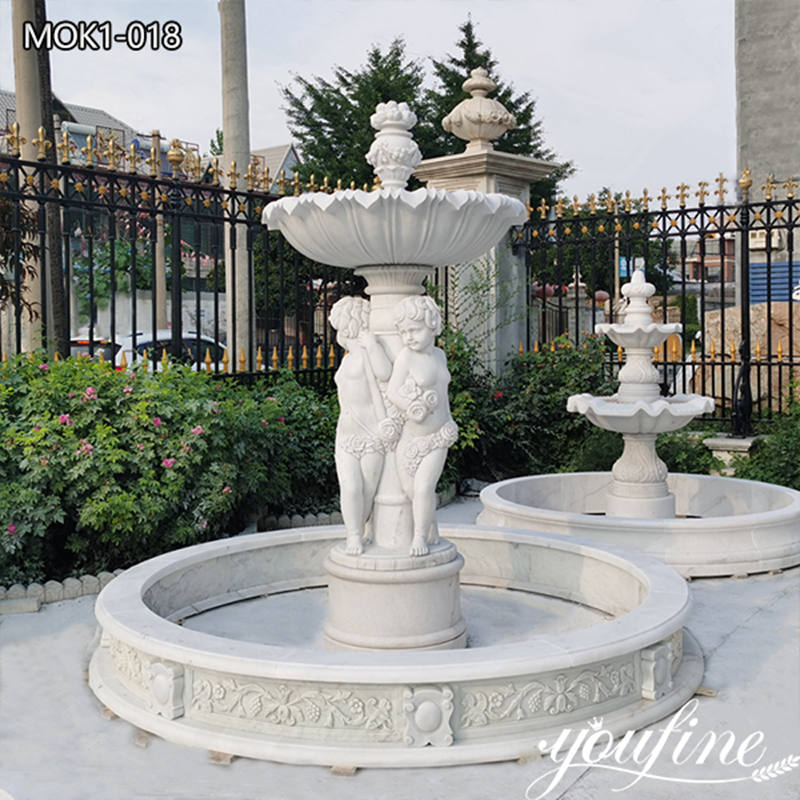 white marble water fountains -YouFine Sculpture