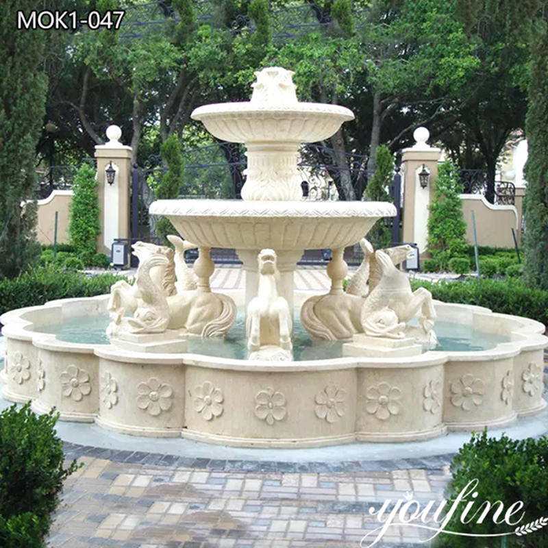 2 tier outdoor water fountain -YouFine Sculpture