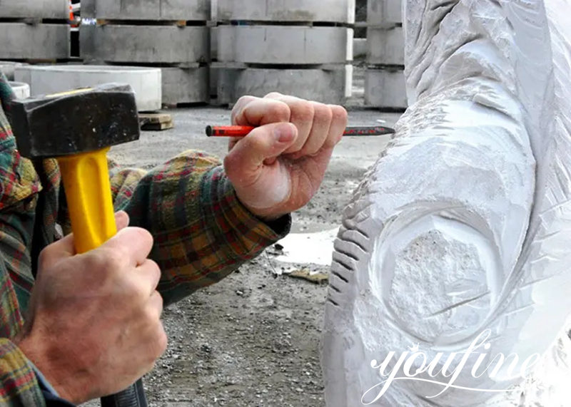 white marble fountain -YouFine Sculpture