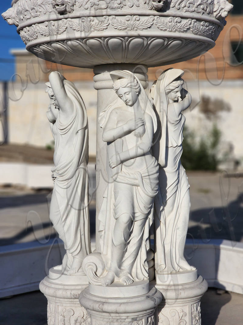white marble fountain -YouFine Sculpture
