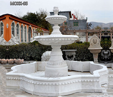 marble tiered fountain with basin