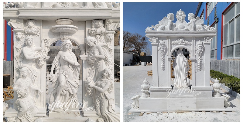 Marble Garden Wall Fountain Details